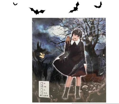 WEDNESDAY JELMEZ L-MÉRET 120-130CM HALLOWEEN