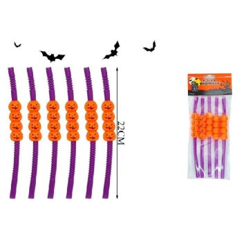 SZÍVÓSZÁL 22CM 5DB-OS  TÖKÖS  HALLOWEEN