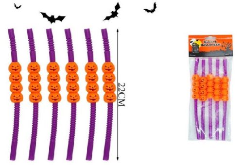 SZÍVÓSZÁL 22CM 5DB-OS  TÖKÖS  HALLOWEEN