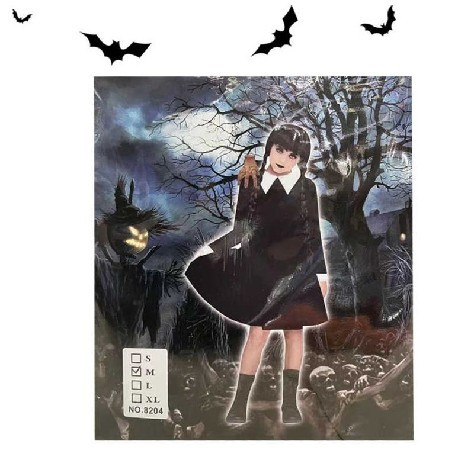 WEDNESDAY JELMEZ M-MÉRET 110-120CM HALLOWEEN