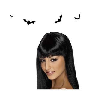 PARÓKA, HOSSZÚ EGYENES FEKETE 130G HALLOWEEN