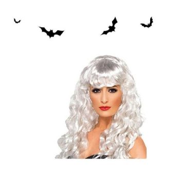 PARÓKA, HOSSZÚ GÖNDÖR FEHÉR 130G HALLOWEEN