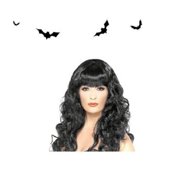 PARÓKA, HOSSZÚ GÖNDÖR FEKETE 130G HALLOWEEN