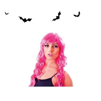 PARÓKA, HOSSZÚ GÖNDÖR RÓZSASZÍN 130G HALLOWEEN