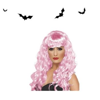 PARÓKA, HOSSZÚ GÖNDÖR V. RÓZSASZÍN  130G HALLOWEEN