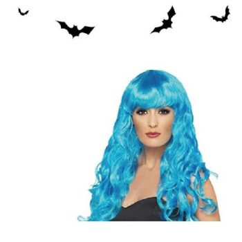 PARÓKA, HOSSZÚ GÖNDÖR KÉK 130G HALLOWEEN