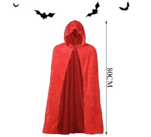 KÖPENY KAPUCNIS PIROS 80CM HALLOWEEN