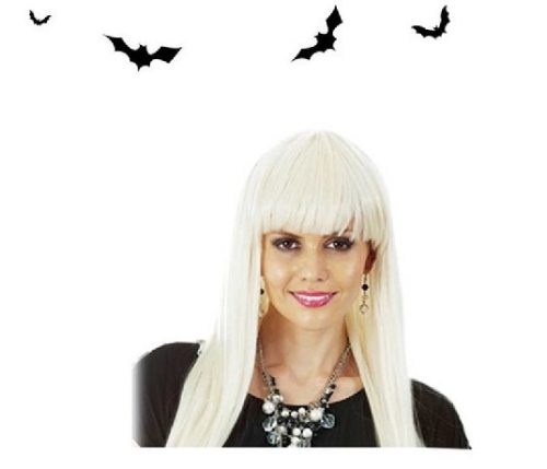PARÓKA , HOSSZÚ EGYENES FEHÉR 130G HALLOWEEN