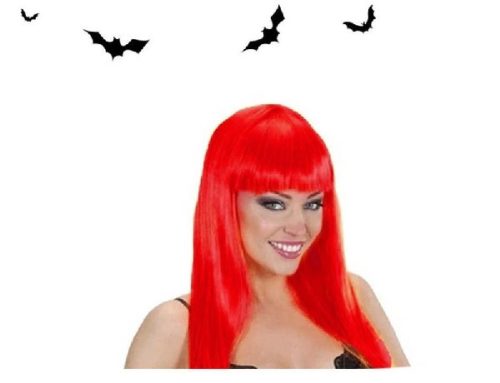 PARÓKA , HOSSZÚ EGYENES PIROS 130G HALLOWEEN