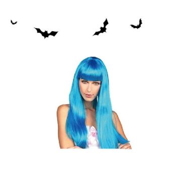 PARÓKA, HOSSZÚ EGYENES KÉK 130G HALLOWEEN