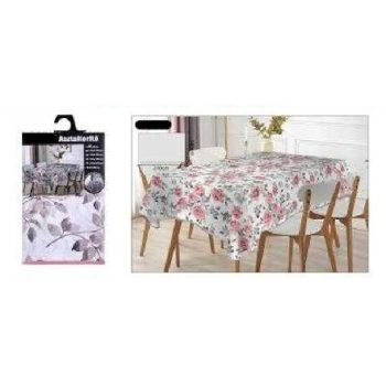   ASZTALTERÍTŐ 140X240CM RÓZSASZÍN VIRÁG MINTA POLIÉSZTER