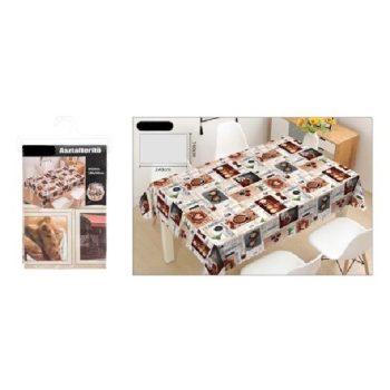 ASZTALTERÍTŐ 140X240CM KÁVÉ MINTA MŰA.