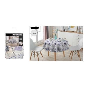 ASZTALTERÍTŐ KEREK 140CM LEVENDULA MINTA MŰA.