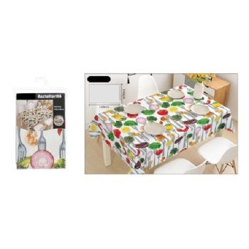 ASZTALTERÍTŐ 140X140CM ZÖLDSÉG MINTA MŰA.