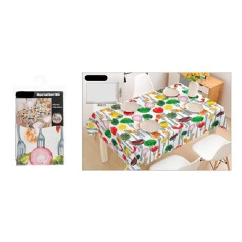 ASZTALTERÍTŐ 140X180CM ZÖLDSÉG MINTA MŰA.