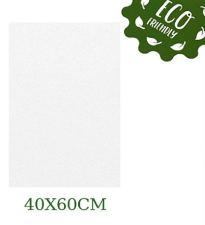 DEKORGUMI CSILLÁMOS FEHÉR 10DB/CSOM 40X60CMX2MM