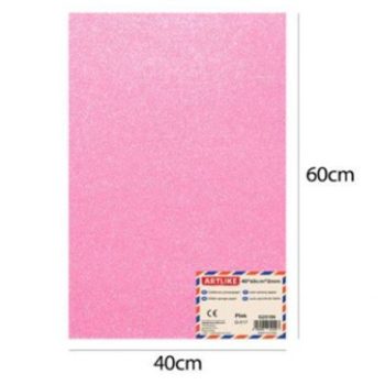 DEKORGUMI CSILLÁMOS RÓZSASZÍN 10DB/CSOM 40X60CMX2MM