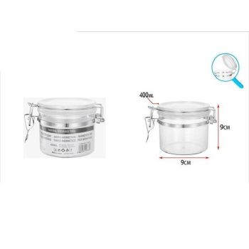 TÁROLÓ DOBOZ MŰA. CSATOS FEDŐVEL 400ML 9X9CM