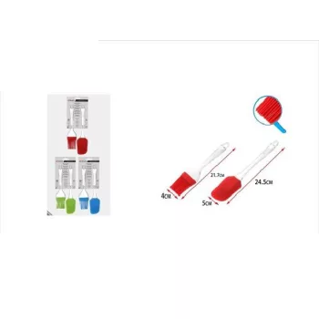 SPATULA+ECSET SZILIKON  4X21,7CM/5X24,5CM 3F. SZÍN