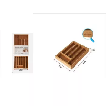 EVŐESZKÖZ RENDSZEREZŐ BAMBUSZ 5RÉSZES 35X25X5CM