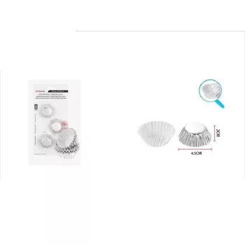 MUFFIN FORMA PAPÍR EZÜST 6CM 60DB/CSOM