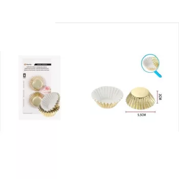 MUFFIN FORMA PAPÍR ARANY 8CM 40DB/CSOM