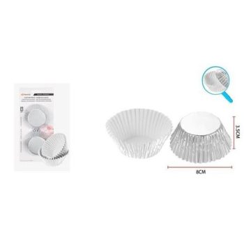 MUFFIN FORMA PAPÍR EZÜST 12CM 20DB/CSOM