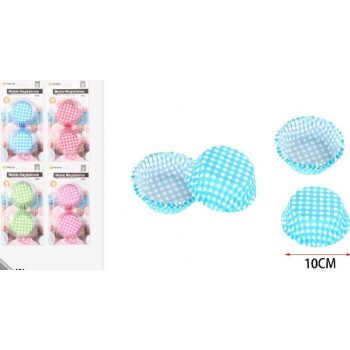 MUFFIN PAPÍR KOCKÁS 4 FÉLE SZÍN ÁTM:10CM