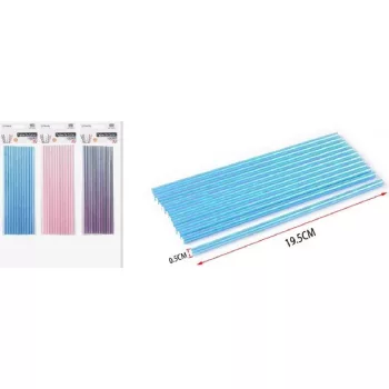 SZÍVÓSZÁL PAPÍR 3 FÉLE SZÍN 5MMX19,5CM