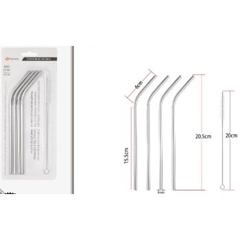 SZÍVÓSZÁL 20,5CMX6MM + KEFE 20CM 5DB-OS SZETT