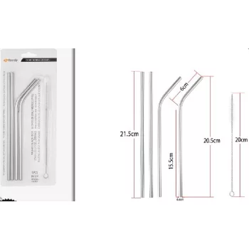 SZÍVÓSZÁL 20,5CMX6MM + KEFE 20CM 5DB-OS SZETT