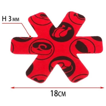 EDÉNYALÁTÉT HATSZÖGLETŰ ÁTM:18CM PIROS