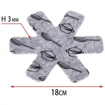 EDÉNYALÁTÉT HATSZÖGLETŰ ÁTM:18CM SZÜRKE