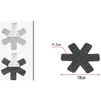 EDÉNYALÁTÉT HATSZÖGLETŰ ÁTM:18CM FEKETE