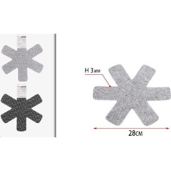 EDÉNYALÁTÉT HATSZÖGLETŰ ÁTM:28CM SZÜRKE