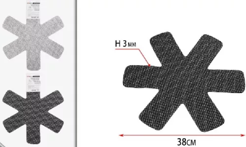 EDÉNYALÁTÉT HATSZÖGLETŰ ÁTM:38CM FEKETE