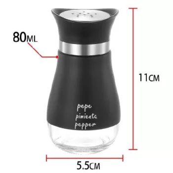 FŰSZERTARTÓ ÜVEG 80ML FEKETE