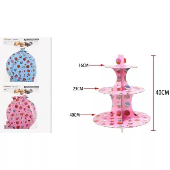 TORTAÁLLVÁNY 3 SZINTES 40CM 16/23/40CM 2F.