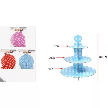 TORTAÁLLVÁNY 3 SZINTES 40CM 16/23/40CM 3F.