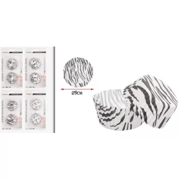 MUFFINPAPÍR ZEBRAMINTÁS 9CM 50DB/CSOM