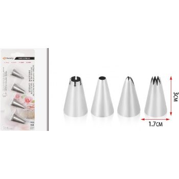 DÍSZÍTŐCSŐ SZETT FÉM 1,7X3CM 4DB-OS