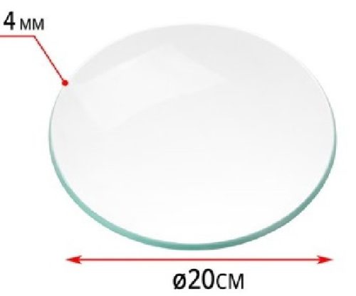 ÜVEGLAP KEREK 20CM D:4MM