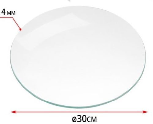 ÜVEGLAP KEREK 30CM D:4MM