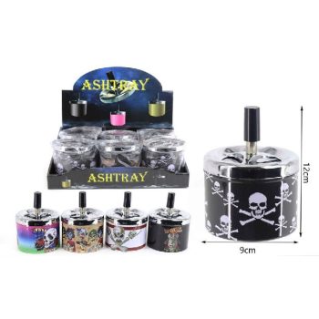 HAMUTARTÓ SZÉLFORGÓS FÉM 9X12CM "HALÁLFEJ"