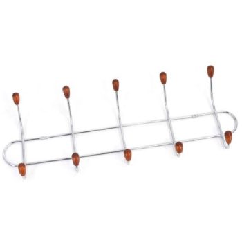 FOGAS FÉMBŐL 40X14CM 5 AKASZTÓVAL