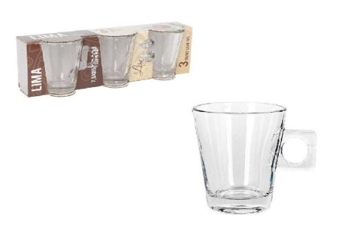 CSÉSZE ÜVEG KÁVÉS 3DB-OS 80ML