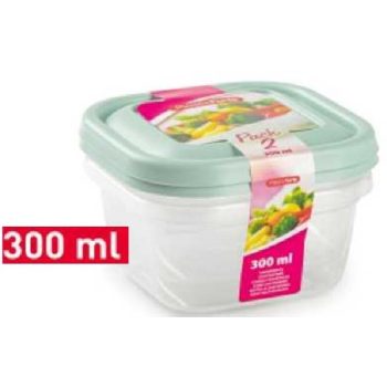 ÉTELTÁROLÓ DOBOZ SZETT 2DB-OS 300ML
