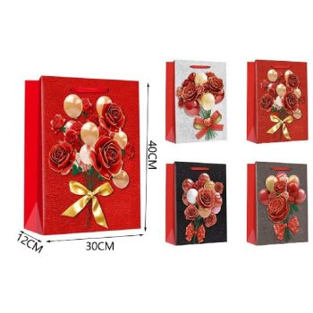 DÍSZTASAK 30X40X12CM RÓZSACSOKOR 4F.