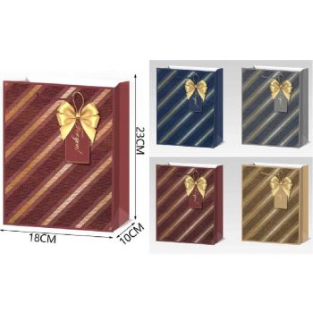 DÍSZTASAK 18X23X10CM CSÍKOS 4F.