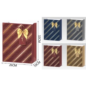 DÍSZTASAK 26X32X10CM CSÍKOS 4F.